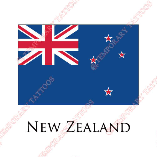 New Zealand flag Customize Temporary Tattoos Stickers NO.1942